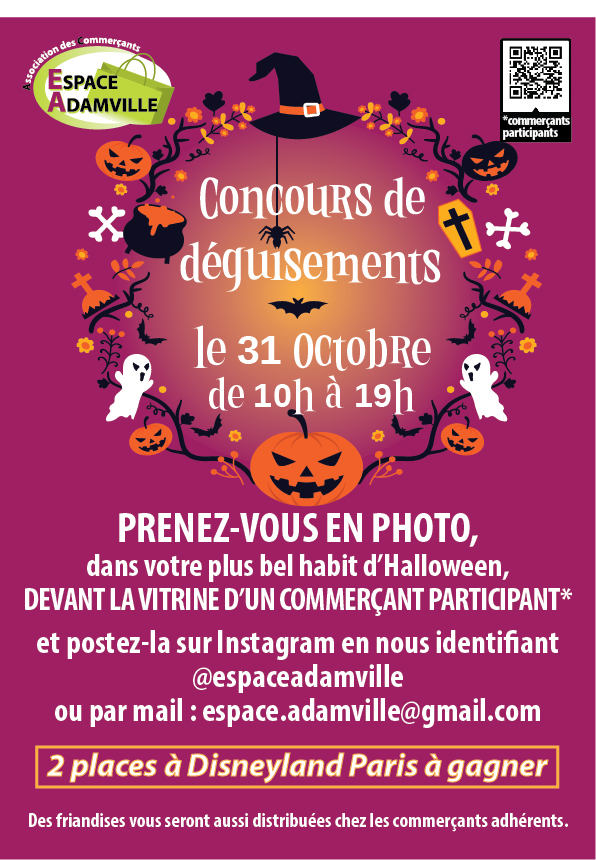 concours halloween 2024 espace adamville